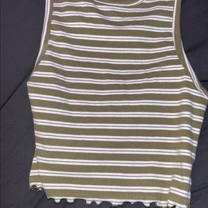 forever 21 green striped top